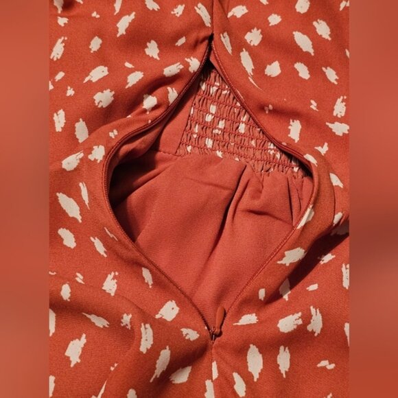 Lola Grace Tie Shoulder Dalmatian Mini Dress Size XS - Picture 5 of 5